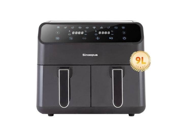Sinaopus Heißluftfritteuse 9L Fritteuse mit Sichtfenster, Heissluftfritteuse mit 10 Programmen, 2000,00 W, Airfryer mit zwei Zonen, doppelter Korb, einfache Reinigung Sinaopus Heißluftfritteuse 9L Fritteuse mit Sichtfenster, Heissluftfritteuse mit 10 Programmen, 2000,00 W, Airfryer mit zwei Zonen, doppelter Korb, einfache Reinigung von Otto.de