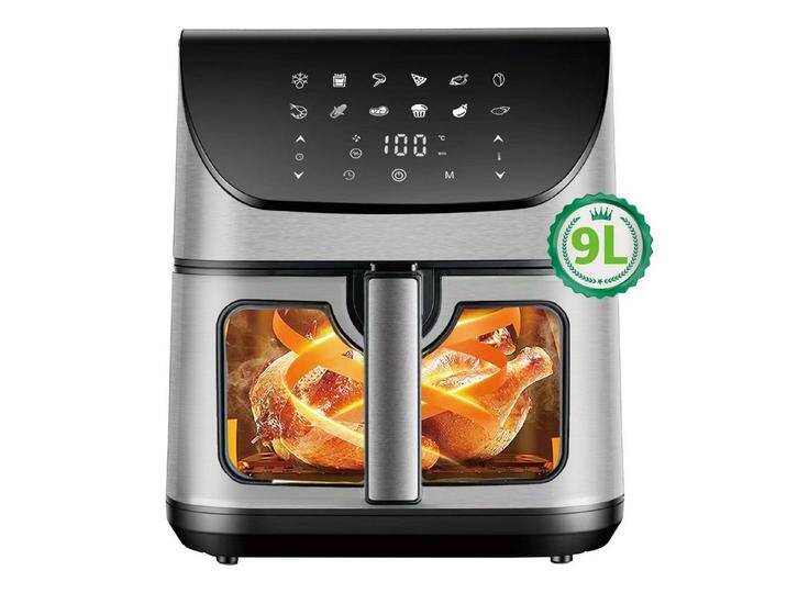 Sinaopus Heißluftfritteuse XXL gesunde Fritteuse mit Sichtfenster, 9L Heißluftfritteuse mit LED-Display, 1800,00 W, 80 - 200 °C Fritteuse ohne Öl, einfache Reinigung Sinaopus Heißluftfritteuse XXL gesunde Fritteuse mit Sichtfenster, 9L Heißluftfritteuse mit LED-Display, 1800,00 W, 80 - 200 °C Fritteuse ohne Öl, einfache Reinigung von Otto.de