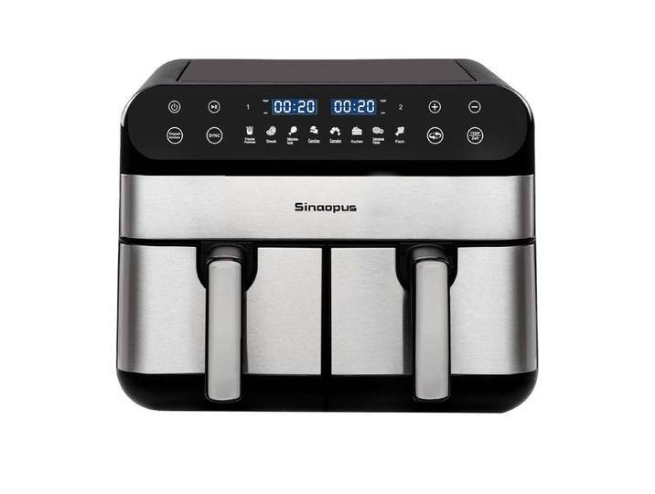 TAB Heißluftfritteuse Heissluftfritteuse10L XXL Doppel Kammer, Dual Zone, doppel-kochen, 1700,00 W, Fritteuse mit 12 Programme, Synchronisierte Backfunktion TAB Heißluftfritteuse Heissluftfritteuse10L XXL Doppel Kammer, Dual Zone, doppel-kochen, 1700,00 W, Fritteuse mit 12 Programme, Synchronisierte Backfunktion von Otto.de