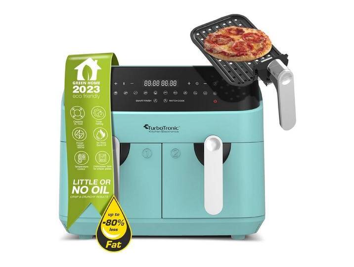 TurboTronic by Z-Line Heißluftfritteuse XXL Doppelkammer 12in1 Dual Airfryer 2x 0,5 kg 200°C Power Pizza Grill, 1600 W, Heissluftfritteuse Testsieger digitale Luftfritteuse Fritteuse ohne Öl TurboTronic by Z-Line Heißluftfritteuse XXL Doppelkammer 12in1 Dual Airfryer 2x 0,5 kg 200°C Power Pizza Grill, 1600 W, Heissluftfritteuse Testsieger digitale Luftfritteuse Fritteuse ohne Öl von Otto.de