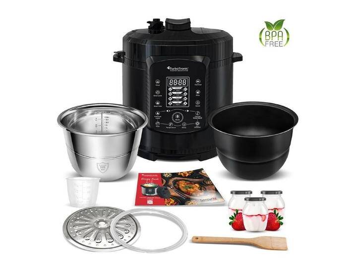 TurboTronic by Z-Line Multikocher TurboChef Pot, 1000 W, 6 l Schüssel, Dampf- u. Schongarer elektrischer Schnellkochtopf Multivarka Schwarz TurboTronic by Z-Line Multikocher TurboChef Pot, 1000 W, 6 l Schüssel, Dampf- u. Schongarer elektrischer Schnellkochtopf Multivarka Schwarz von Otto.de