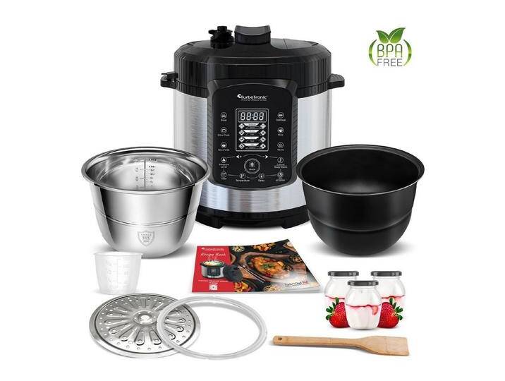 TurboTronic by Z-Line Multikocher TurboChef Pot, 1000 W, 6 l Schüssel, Dampf- u. Schongarer elektrischer Schnellkochtopf Multivarka Silber TurboTronic by Z-Line Multikocher TurboChef Pot, 1000 W, 6 l Schüssel, Dampf- u. Schongarer elektrischer Schnellkochtopf Multivarka Silber von Otto.de