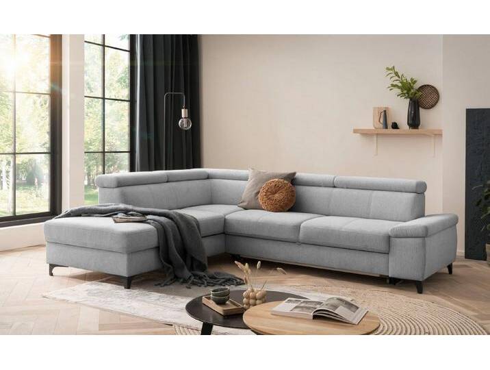 XDREAM Ecksofa Samos, mit Schlaffunktion, Bettkasten und einstellbaren Kopfstützen, Recamiere wahlweise links oder rechts, Schlafsofa L-Form mit Stauraum von Otto.de