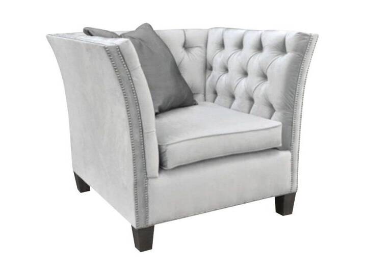Xlmoebel Chesterfield-Sessel Chesterfield Sessel Hellgrau Textil Modern Kreative Möbel (Sessel), Hergestellt in Europa von Otto.de