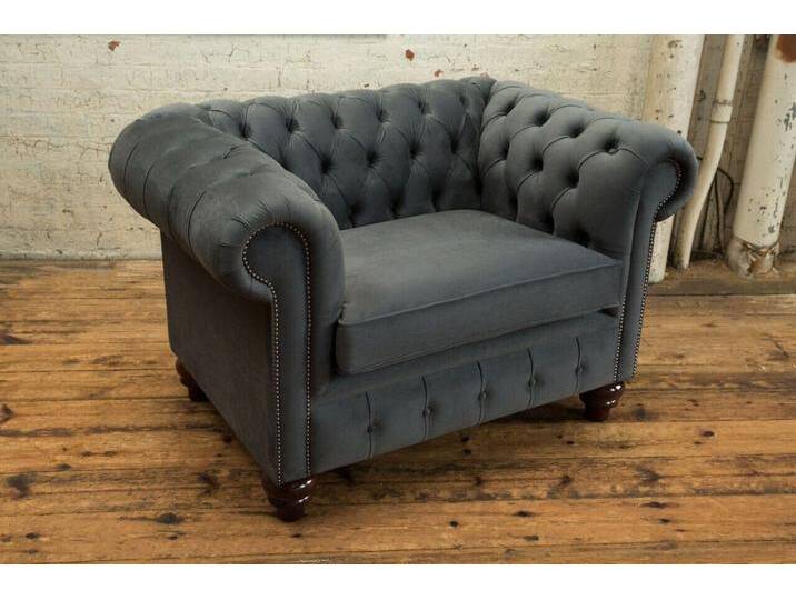 Xlmoebel Chesterfield-Sessel Einzelner luxuriöser Textil-Couchsessel im Chesterfield-Design (Sessel), Hergestellt in Europa von Otto.de