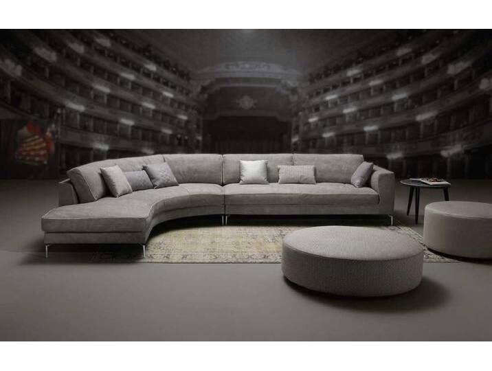 Xlmoebel Ecksofa Neu Luxus Ecksofa in Grau aus Leder mit eleganter L-Form - Design, Hergestellt in Europa von Otto.de