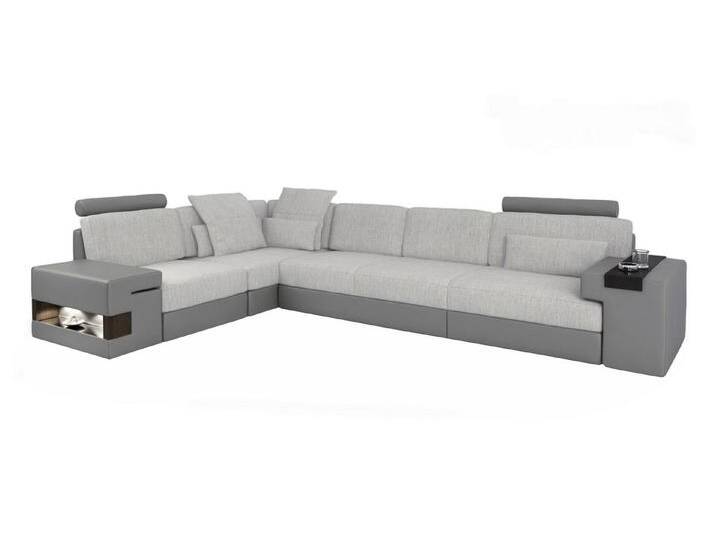 Xlmoebel Ecksofa Neues graues Ledersofa in modernem Design in L-Form für das Wohnzimmer, Hergestellt in Europa von Otto.de