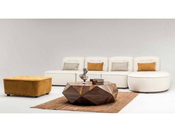 Xlmoebel Polstergarnitur Modulares Ecksofa in L-Form mit modernem Design, inklusive Hocker, aus, (Ecksofa L-form + Hocker), Hergestellt in Europa von Otto.de