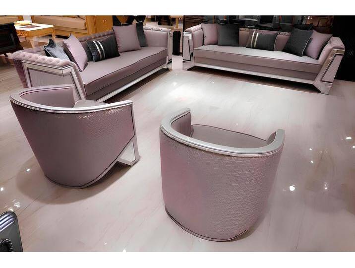 Xlmoebel Polstergarnitur Wohnzimmermöbel-Set in Grau mit modernem Design, bestehend aus 3+3+1+1, (4tlg.Wohnzimmer Set (Sofagarnitur 3+3+1+1 Sitzer), Hergestellt in Europa von Otto.de