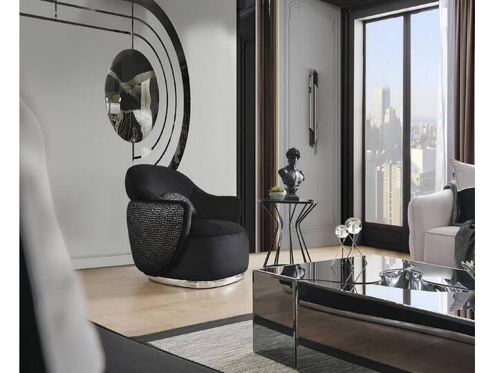 Xlmoebel Sessel Moderne Ohrensessel aus Stoff für das Wohnzimmer in Schwarzem Design. (Sessel), Hergestellt in Europa von Otto.de