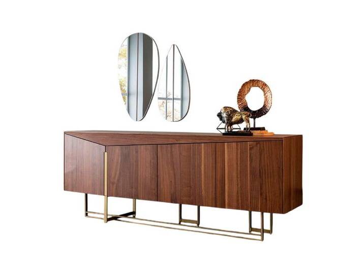 Xlmoebel Sideboard Sideboard Kommode Anrichten Spiegel Holz Braun Esszimmer Schrank Set (3 St., Sideboard, 2x Spiegel), Hergestellt in Europa von Otto.de