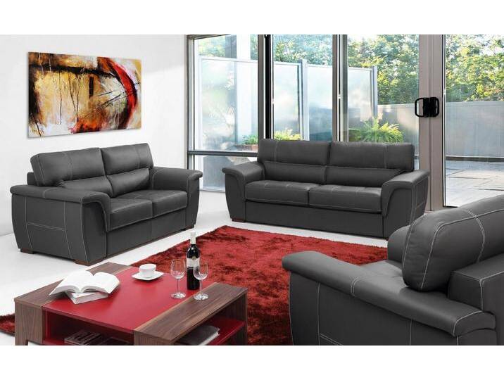 Xlmoebel Sofa Neu Leder Sofa Set mit 3 Sitzen + 2 Sitzen + 2 Sitzen in Leder Design, Hergestellt in Europa von Otto.de