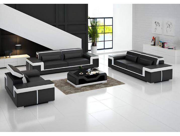 Xlmoebel Sofa Wohnlandschaft 3-Sitzer Set Design Polstercouch Ledersofa Moderne, 2 Teile, Hergestellt in Europa von Otto.de
