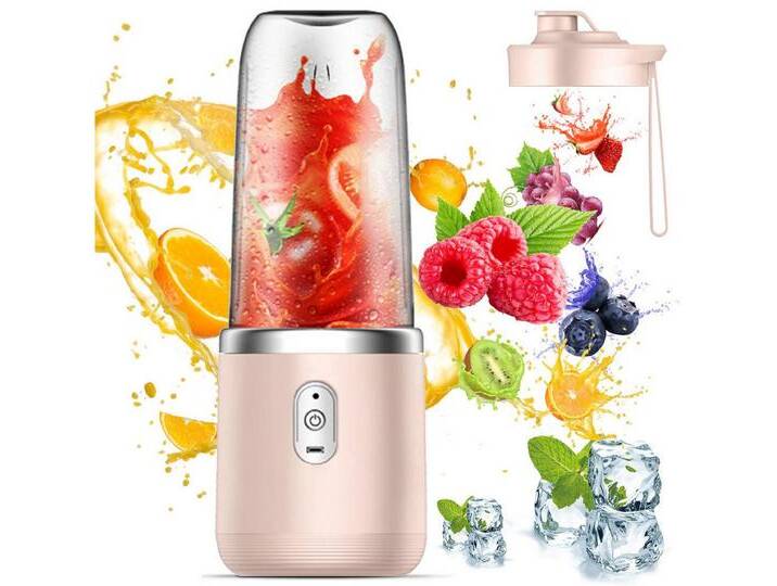 ZEUOPQ Entsafter Mini-Entsafter USB Tragbarer Mixer Elektrischer Klein-Entsafter rosa, Kostenlose Sportbecherabdeckung, Sechs Klingen des Stahlmessers von Otto.de