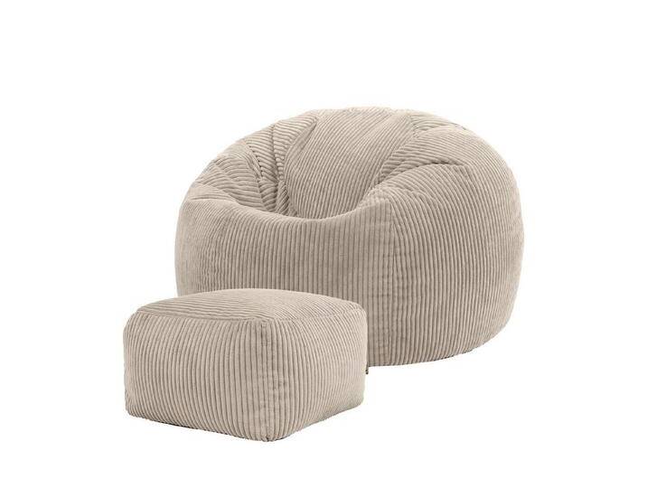 icon Sitzsack Klassischer Sitzsack aus Cord „Kingston“ mit Hocker (Spar-Set, 1 x Sitzsack, 1 x Fußhocker), 85x50cm, Made in Germany, für Erwachsene & Kinder von Otto.de