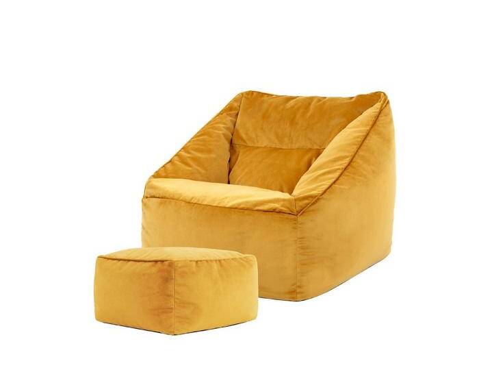 icon Sitzsack Riesen Sitzsack Sessel XXL aus Samt „Natalia\ mit Hocker (Spar-Set, 1 x Sitzsack-Sessel, 1 x Fußhocker), XXL, Made in Germany, für Erwachsene & Kinder, für Wohnzimmer von Otto.de