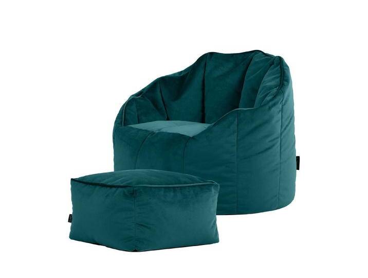 icon Sitzsack Sitzsack Sessel aus Samt „Sirena“ mit Hocker (Spar-Set, 1 x Sitzsack, 1 x Fußhocker), XXL, Made in Germany, für Erwachsene & Kinder von Otto.de