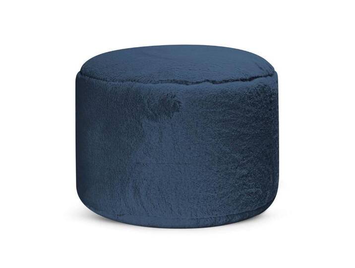 mokebo Pouf Der Flauschige (aus Kunstfell), kuscheliger Sitzhocker, Fußhocker oder Hocker in Felloptik in Blau von Otto.de