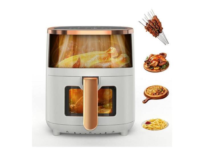 oyajia Heißluftfritteuse XXL Airfryer mit Sichtfenster, 6L Heißluftfritteuse mit LED-Display, 1800 W, digitales Display, 80 - 200 °C Fritteuse ohne Öl von Otto.de