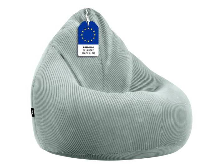 skølm. Sitzsack Magni, XXL-Sitzsack aus Cord, mit EPS-Perlen-Füllung, 130x80 cm, mintgrün von Otto.de
