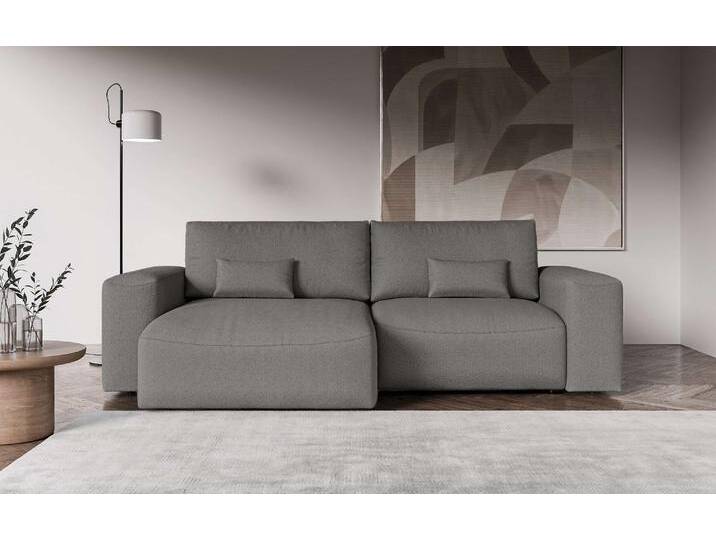 Ecksofa OTTO HOME MATTS Schlafsofa mit Bettkasten, Maße B/T/H: 265/159/89 cm , grau (anthrazit), B:265cm H:89cm T:159cm, 100% Polyester, Sofas, L-Form mit Recamiere rechts oder links, hoher Sitzkomfort von Otto