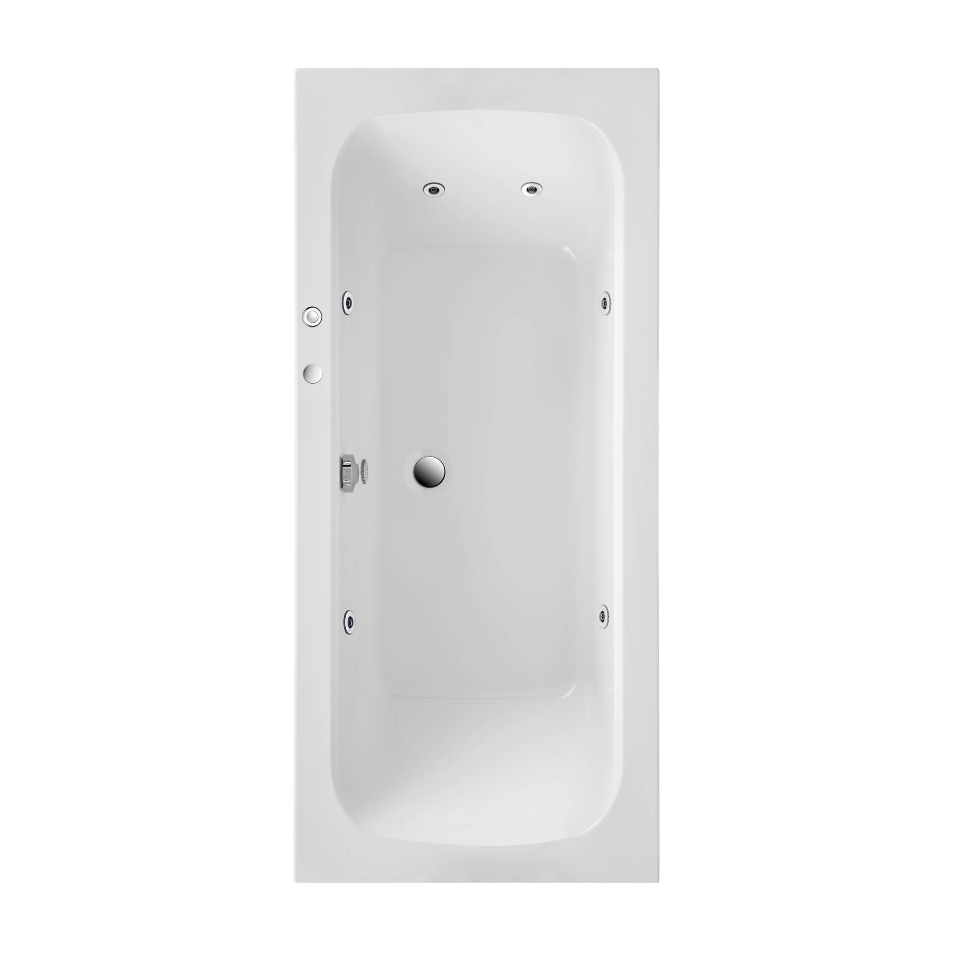 Ottofond Badewanne 'Malta' mit Whirlpoolsystem Typ 1, 180 x 80 x 41 cm von Ottofond