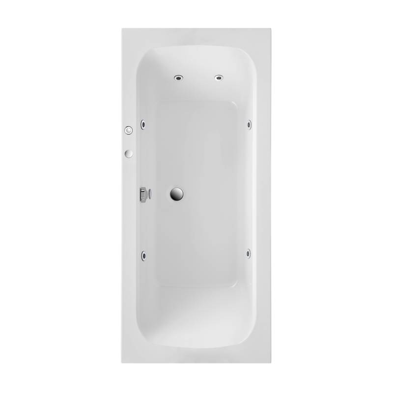 Ottofond Badewanne 'Malta' mit Whirlpoolsystem Typ 1, 180 x 80 x 41 cm von Ottofond