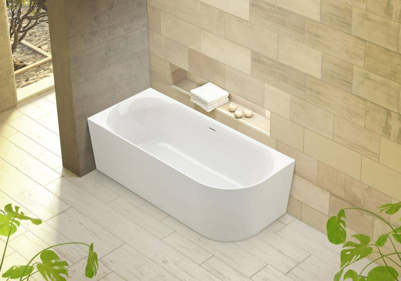 Ottofond Badewanne Mince Corner Weiß rechts 180 x 80 / 44 cm von Ottofond
