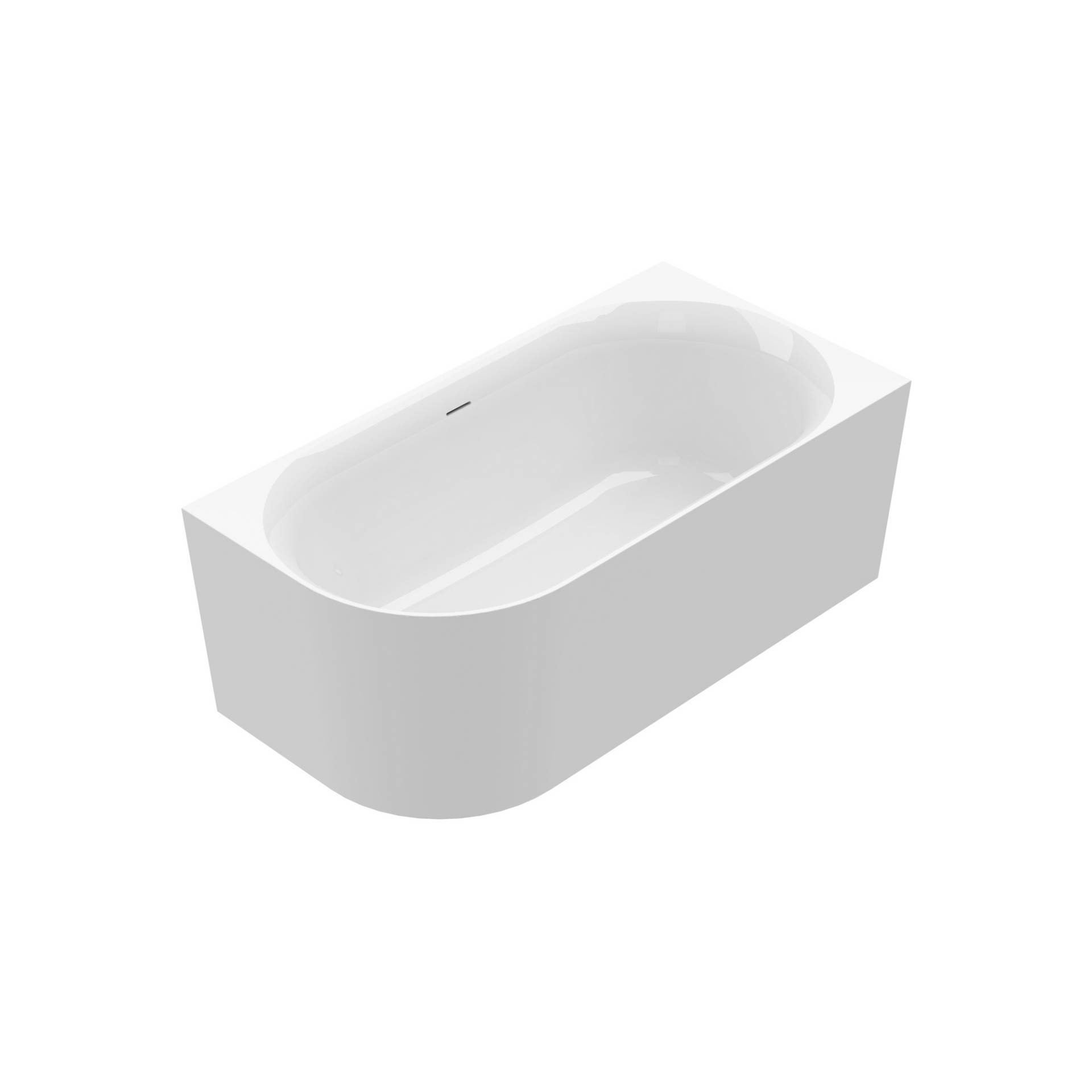 Ottofond Badewanne 'Mince Corner XS' links weiß 155 x 80 cm von Ottofond