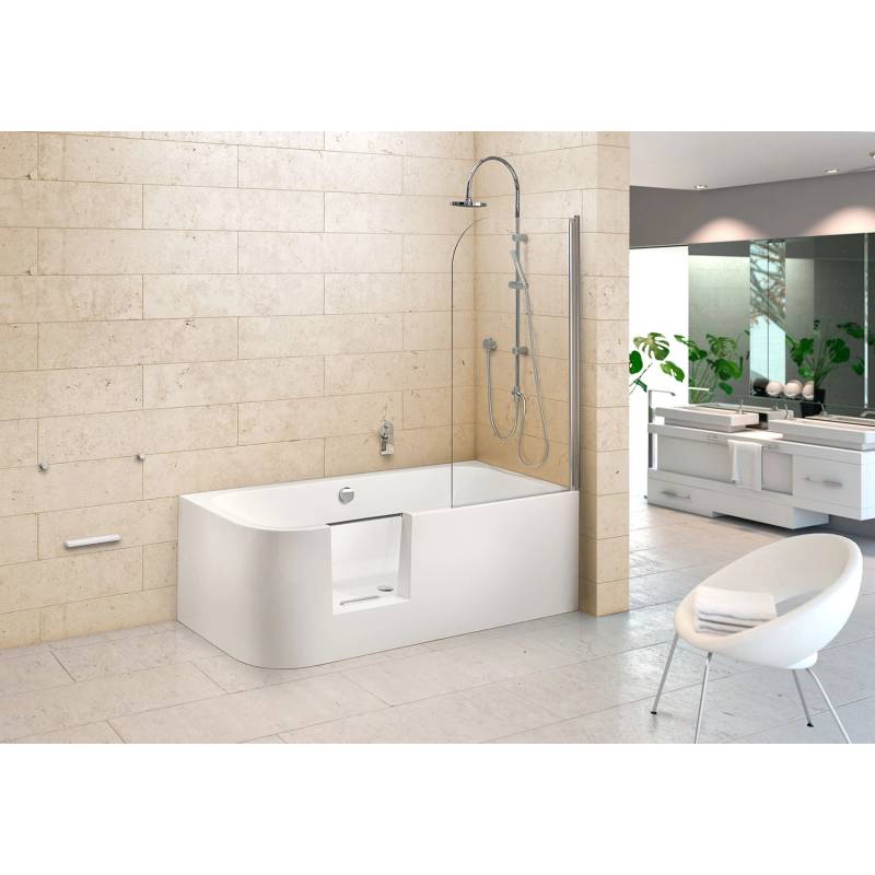 Ottofond Badewannen-Set Free-Gate 180 cm x 80 cm Weiß Links von Ottofond
