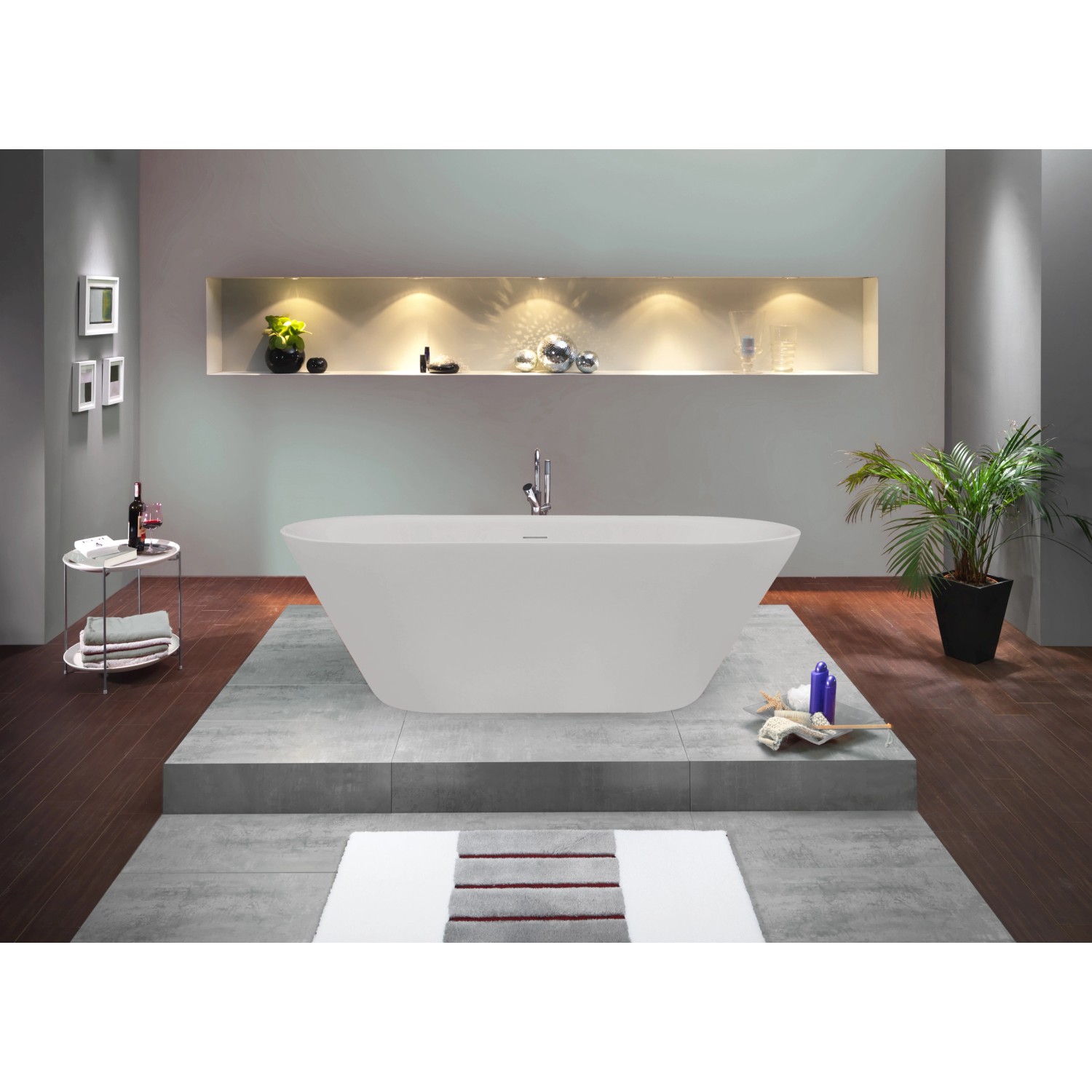 Ottofond Freistehende Badewanne Eko 150 cm x 75 cm Weiß von Ottofond