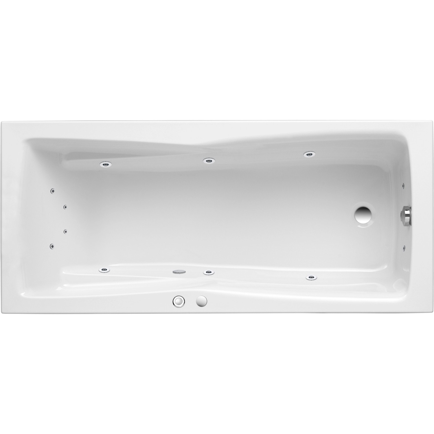 Ottofond Whirlpool Atlanta Komfort 160 cm x 75 cm Weiß von Ottofond