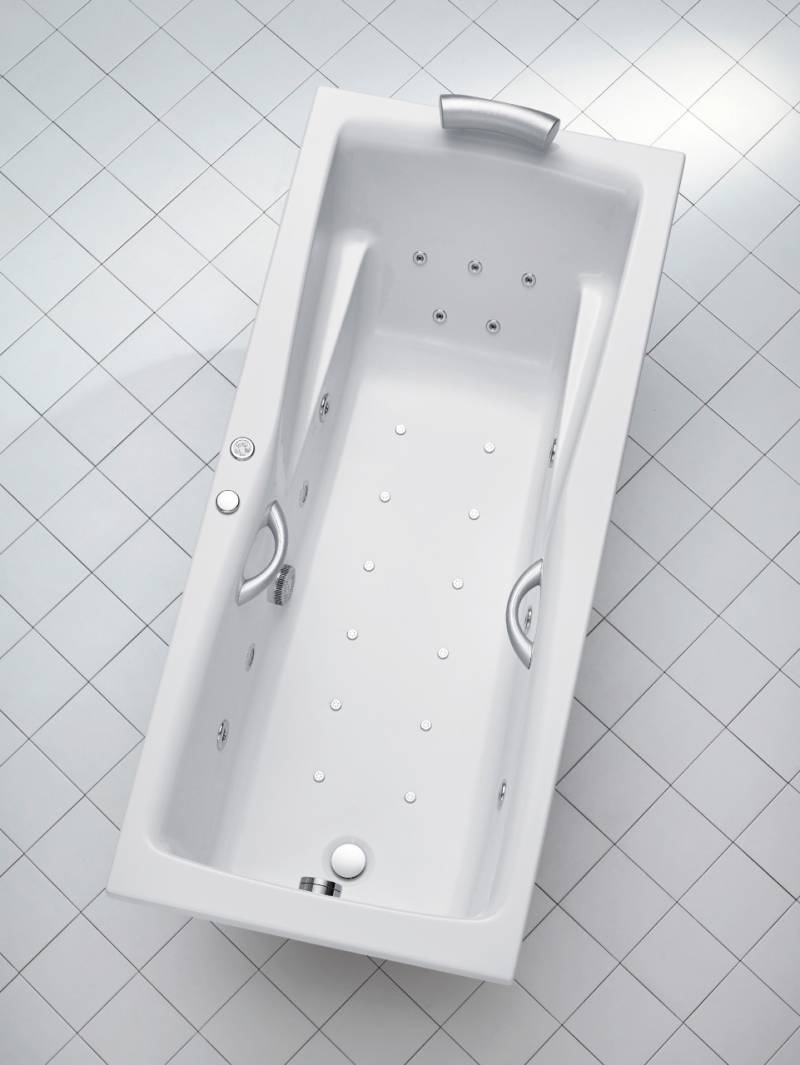Ottofond Whirlpool-Badewanne Komplettset Atlanta 180 cm von Ottofond