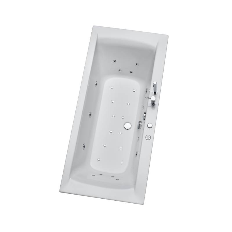 Ottofond Whirlpool-Komplettset 'Rosa' Sanitäracryl weiß 170 x 75 x 45 cm von Ottofond