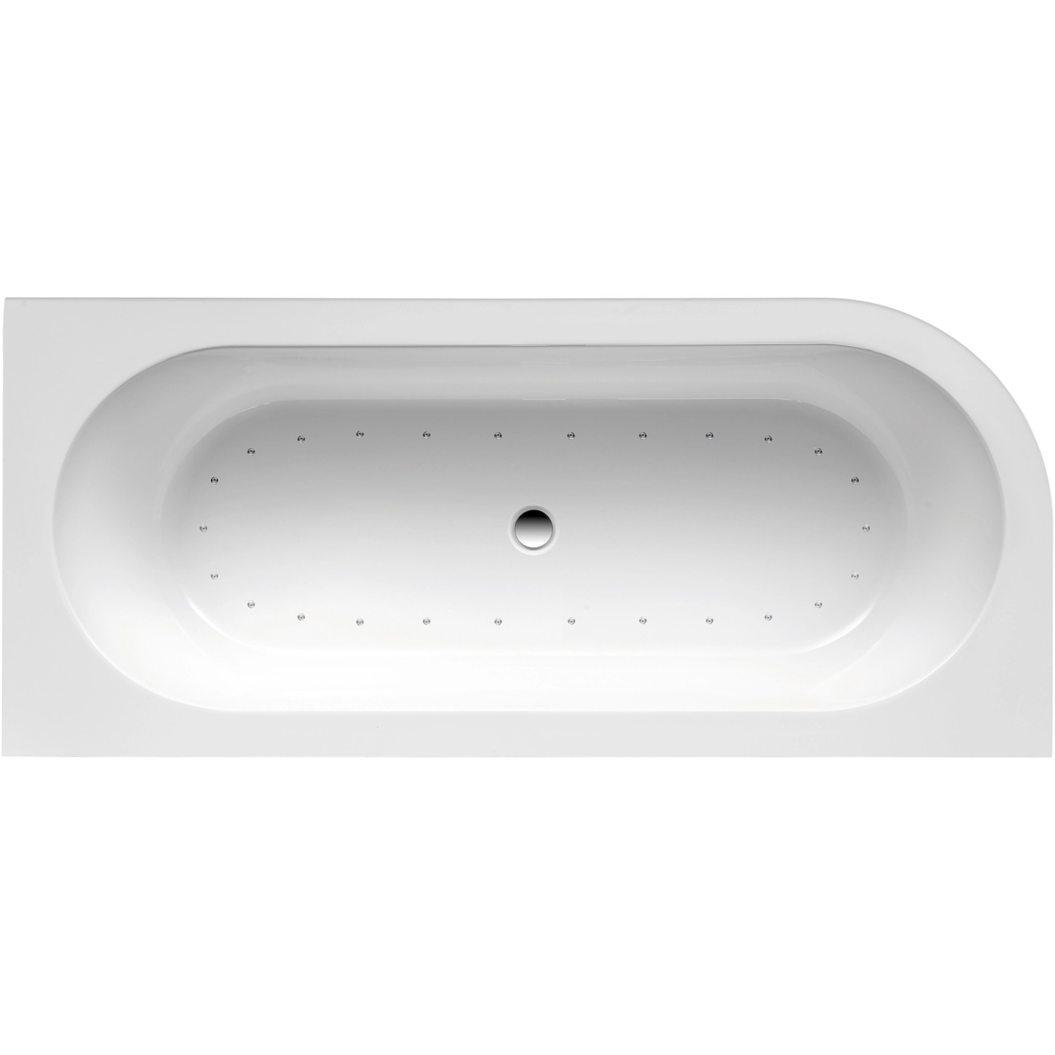 Ottofond Whirlpool Links Modena Corner Komfort-Silentsystem 178 cm x 78 cm Weiß von Ottofond