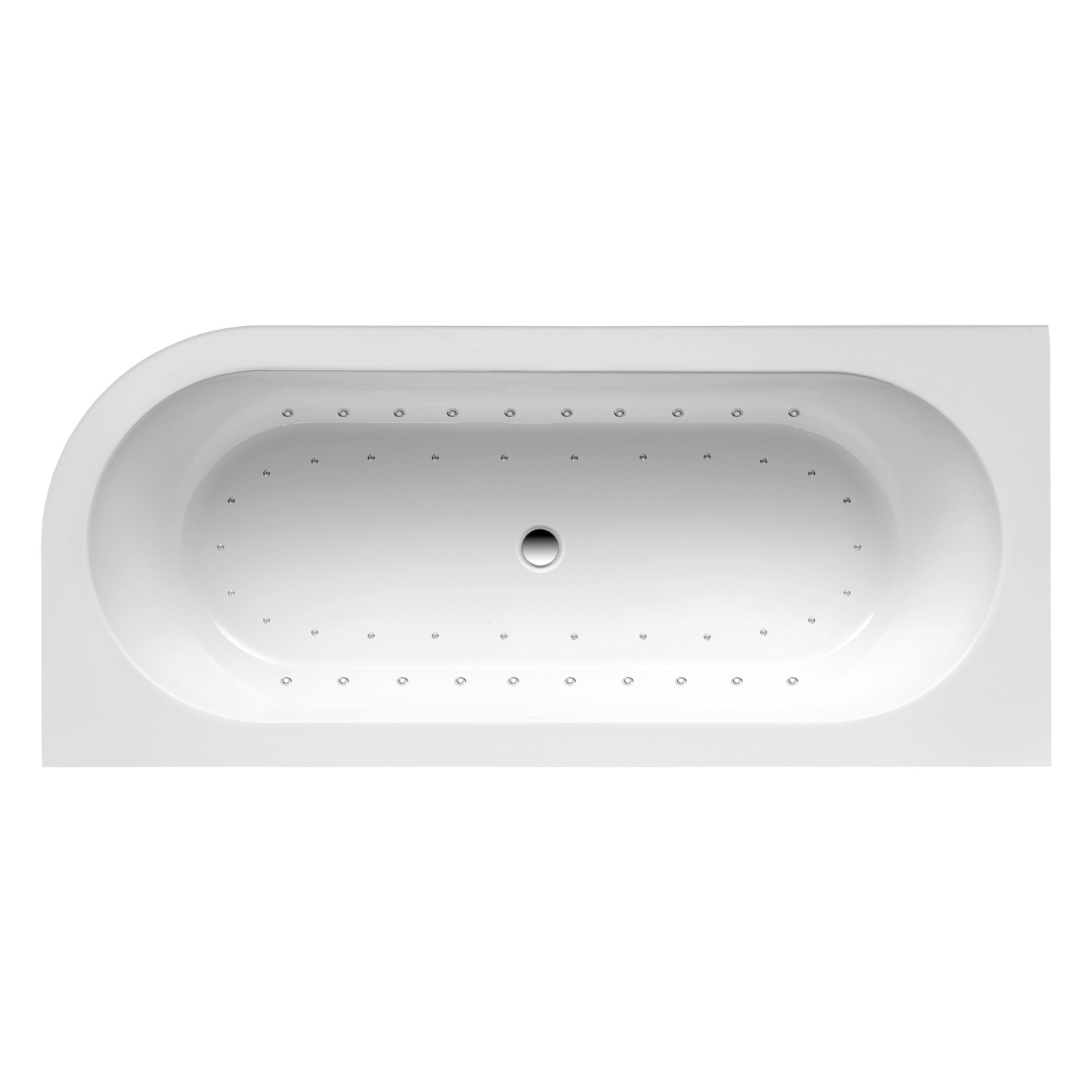 Ottofond Whirlpool Rechts Modena Corner Komfort-Light-/Silentsystem 178 cm Weiß von Ottofond