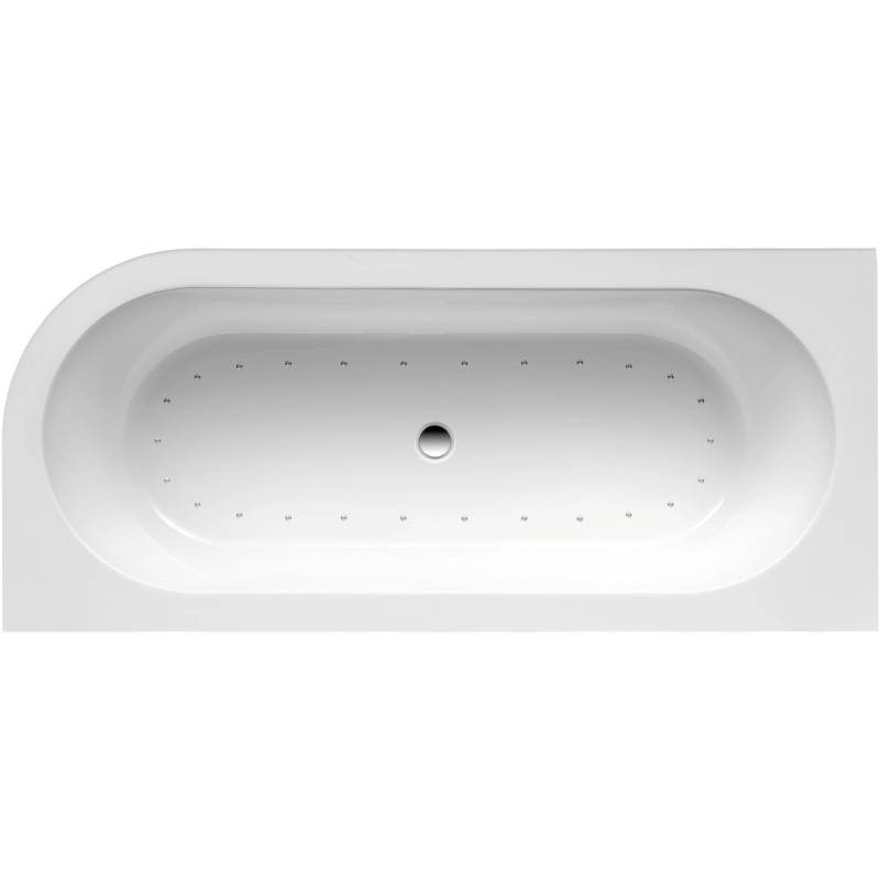 Ottofond Whirlpool Rechts Modena Corner Komfort-Silentsystem 178 cm x 78 cm Weiß von Ottofond