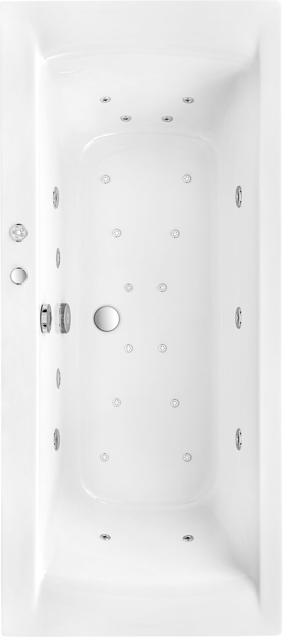 Ottofond Whirlpool Tampico 190 x 80 cm, weiß, mit 2 LED Farblichtwechslern von Ottofond
