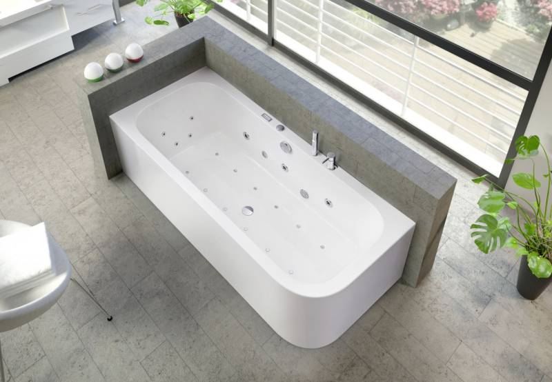 Ottofond Whirlpool-Badewannen-Komplettset Spirit 180 x 80 cm von Ottofond