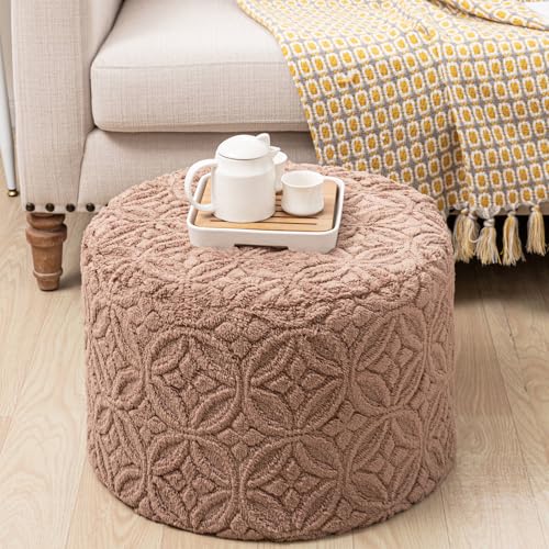 Plüsch Multifunktionaler Ottoman Pouf - Ergonomische Ottomane Fußstütze mit platzsparendem Design, perfekt unter Schreibtischen, Couches & Sofas (Kaffee) von Ottofootrespoof