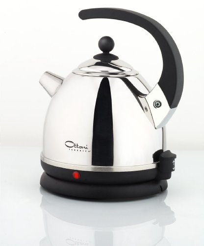 Ottoni Fabbrica Alice Nero Elektrischer Wasserkocher aus Edelstahl, made in Italy 1,7 L 2400W, Automatische Abschaltung, BPA frei, Kalk-Wasserfilter Ottoni Fabbrica Alice Nero Elektrischer Wasserkocher aus Edelstahl, made in Italy 1,7 L 2400W, Automatische Abschaltung, BPA frei, Kalk-Wasserfilter von Ottoni Fabbrica