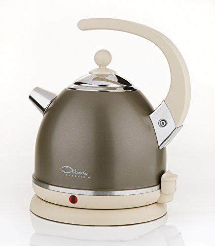 Ottoni Fabbrica Elektrischer Wasserkocher aus Edelstahl Made in Italy 1,7L 2400W,Automatische Abschaltung,BPA frei,Herausnehmbarer Kalkfilter,Trockenlaufschutz, 360° Basis, Alice Prezioso Bronzefarbe Ottoni Fabbrica Elektrischer Wasserkocher aus Edelstahl Made in Italy 1,7L 2400W,Automatische Abschaltung,BPA frei,Herausnehmbarer Kalkfilter,Trockenlaufschutz, 360° Basis, Alice Prezioso Bronzefarbe von Ottoni Fabbrica