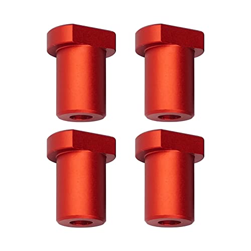 Otueidnsy 4-Teilige Bank-Hundeklemme Aus Aluminiumlegierung für T-Schienen-Holzbearbeitungs-Werkbank-Positionierungshobelstecker Passend für 20-Mm-Hundeloch (Rot) von Otueidnsy