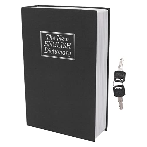 Diversion Book Safe Storage Box, 6.3 x 2.2 x 9.4in Dictionary Secret Safe Can with Security Combination Lock for Safeguarding Money, Jewelry, and Valuables,Birthday Gift (Black) von Otufan