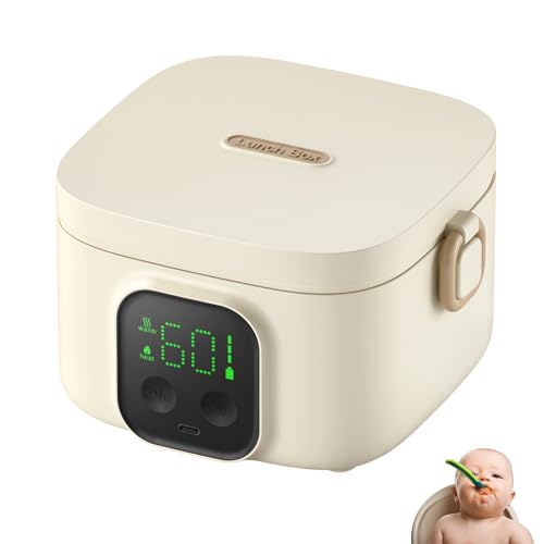 Elektrische Lunchbox mit Akku, 14000mAh electric lunch box 800ml Warmhaltebox für Erwachsene Kinder Heizfunktion 7 Stufen heatsbox 20 80 Min heat box 8H Haltezeit für Büro Auto Baustelle Schule von Otufan