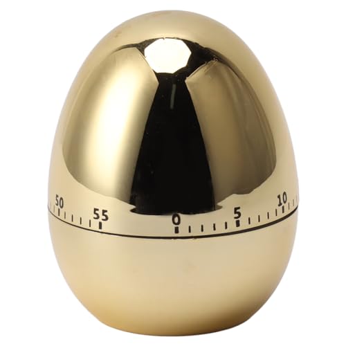 Otufan Retro Eieruhren, 60-minütiger eiförmiger mechanischer Wecker zum Kochen Klassischer Stil, Eieruhr Küchentimer lautes Klingeln für den Küchengebrauch (Gold) von Otufan