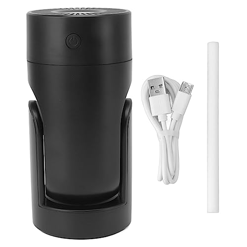 Otufan Tragbarer Mini-Luftbefeuchter, USB, Automatisch Rotierend, Superleise, Kleiner Desktop-Luftbefeuchter Mit Kühlem Nebel Für Schlafzimmer, Büro, Auto, Reisen(Schwarz) von Otufan