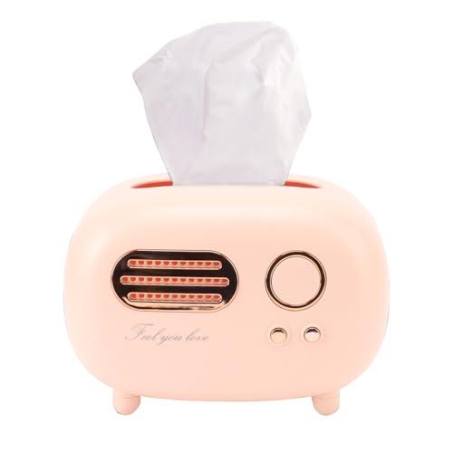 Taschentuchbox, Taschentuchspender, In Radioform Tissue Box Mit Rutschfester Boden Moderne Multifunktionale Taschentücher Box Für Esszimmer Badezimmer Schlafzimmer Auto Büro(Rosa) von Otufan