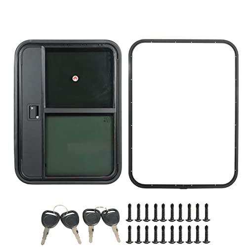 Wohnmobiltür, Otufan 37,2" H X 27,6" B Push-Pull-Schiebetür Im Tropfen-Stil Mit Getöntem Gehärtetem Glas Und Sichtschutznetzfenster, Passend Für Wohnmobile, Wohnwagen, Wohnmobile, Boote, Yachten Wohnmobiltür, Otufan 37,2" H X 27,6" B Push-Pull-Schiebetür Im Tropfen-Stil Mit Getöntem Gehärtetem Glas Und Sichtschutznetzfenster, Passend Für Wohnmobile, Wohnwagen, Wohnmobile, Boote, Yachten von Otufan