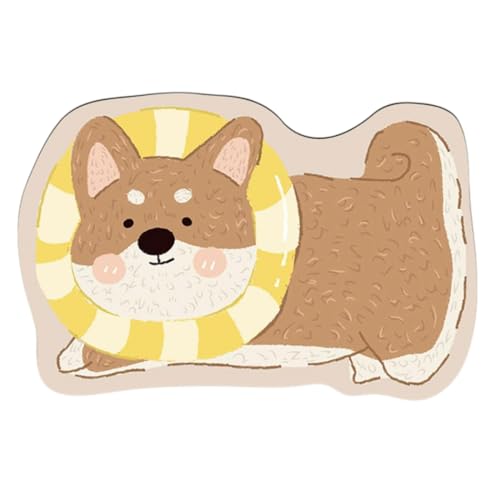 OuLi Store Rutschschutz Absorbierende Badematte, Leicht zu reinigen, Schnell trocknend, Super Absorbierend, Badematte für Badezimmertüren (Corgi, 45X70CM) von OuLi Store